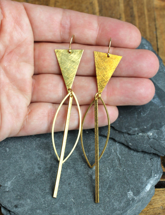 Retro Brass Earrings