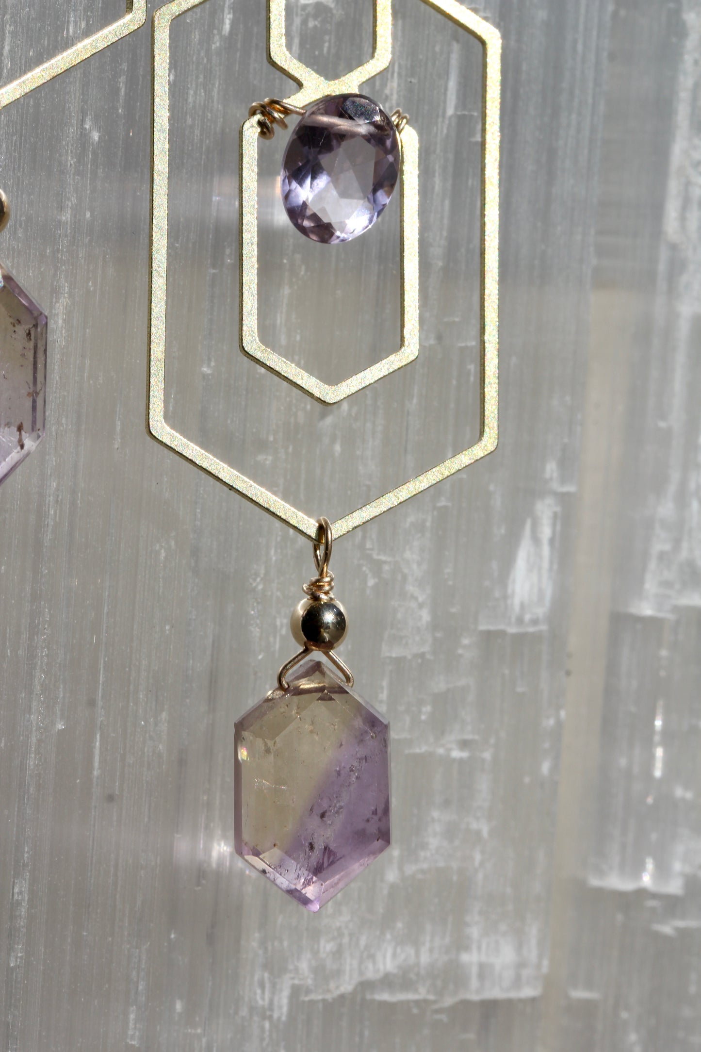 Ametrine Window Frame Earrings