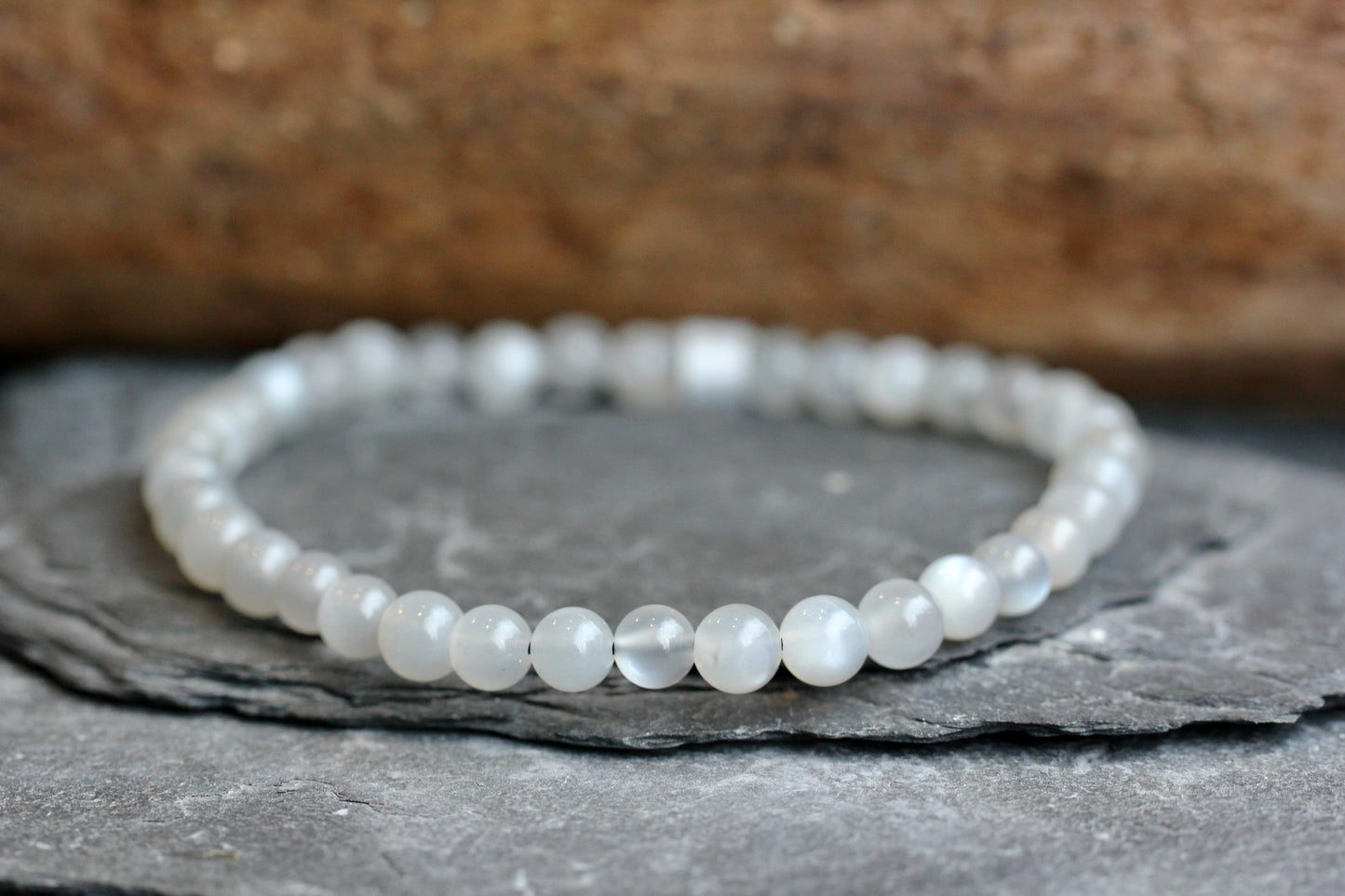 Grey Moonstone Stretch Bracelets