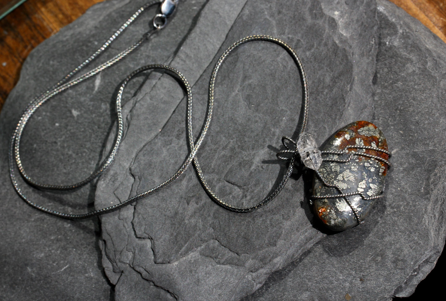 Marcasite Herkimer Diamond Necklace