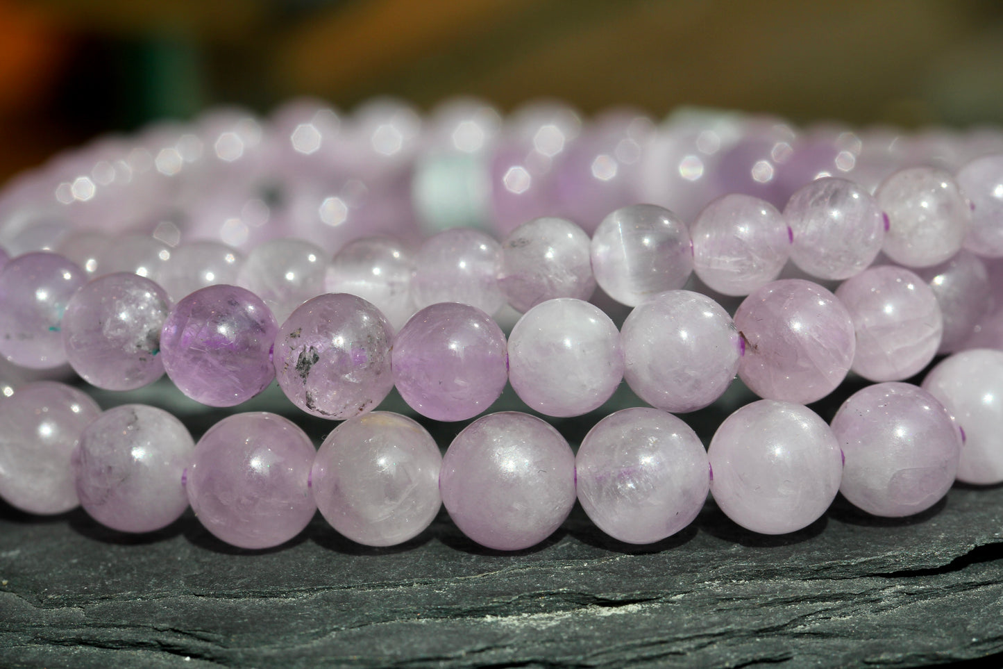 Kunzite Bead Stretch Bracelet