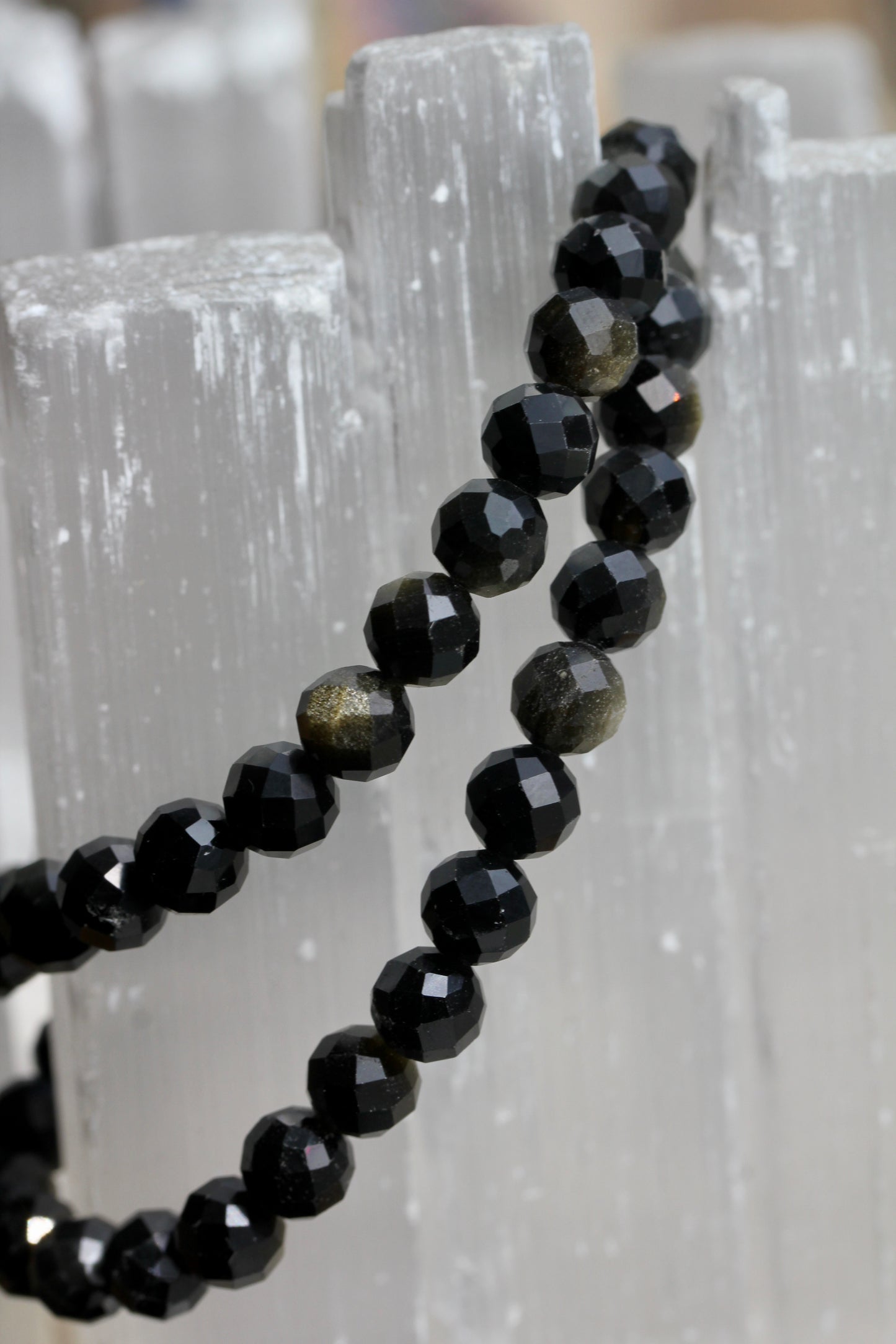 Sheen Obsidian Stretch Bracelet