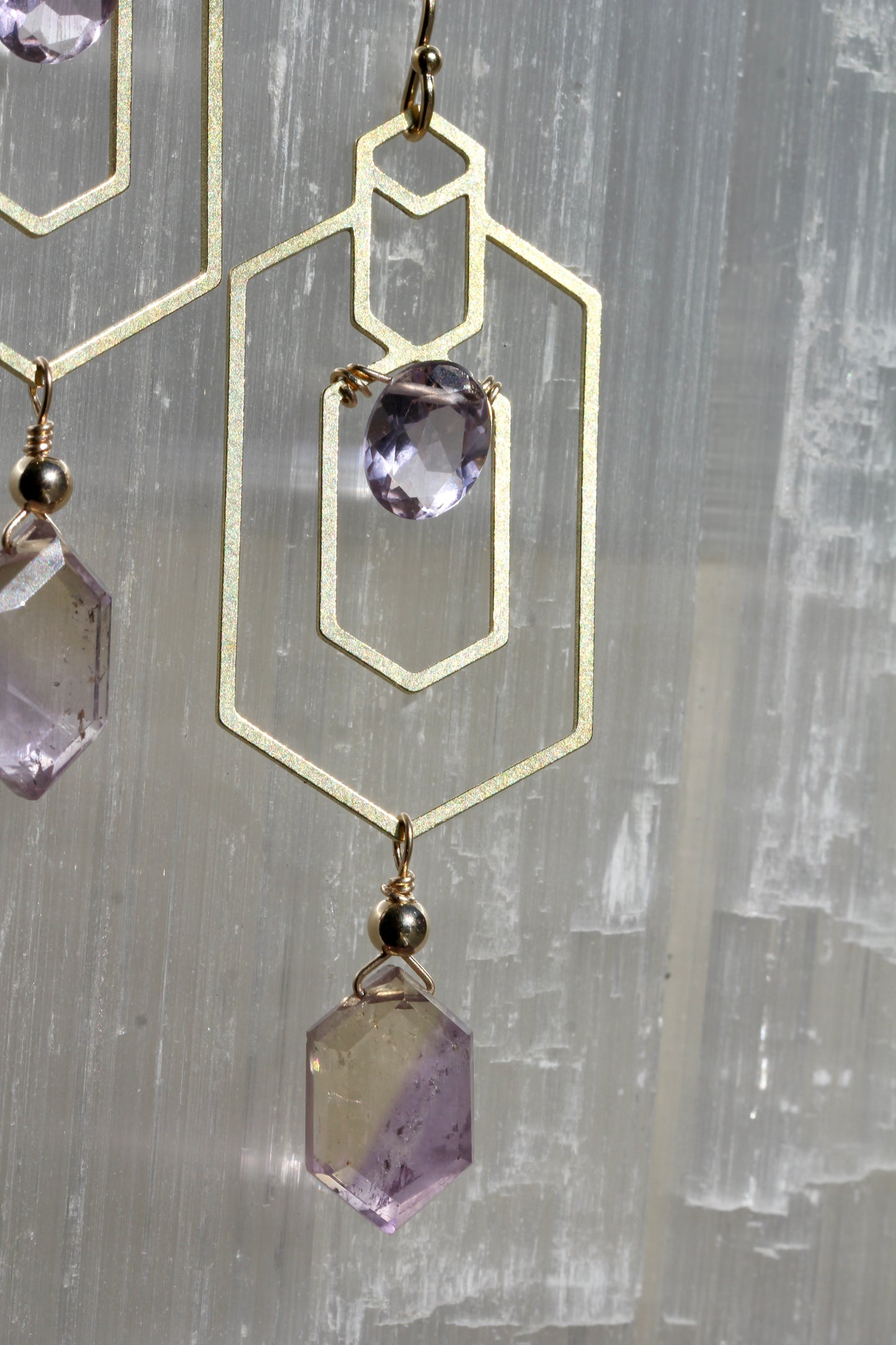 Ametrine Window Frame Earrings