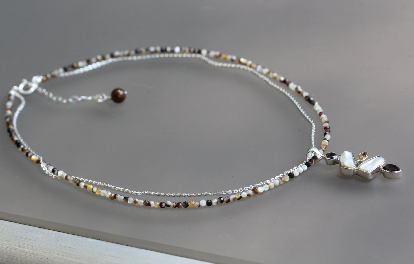Smokey Pearl Necklace