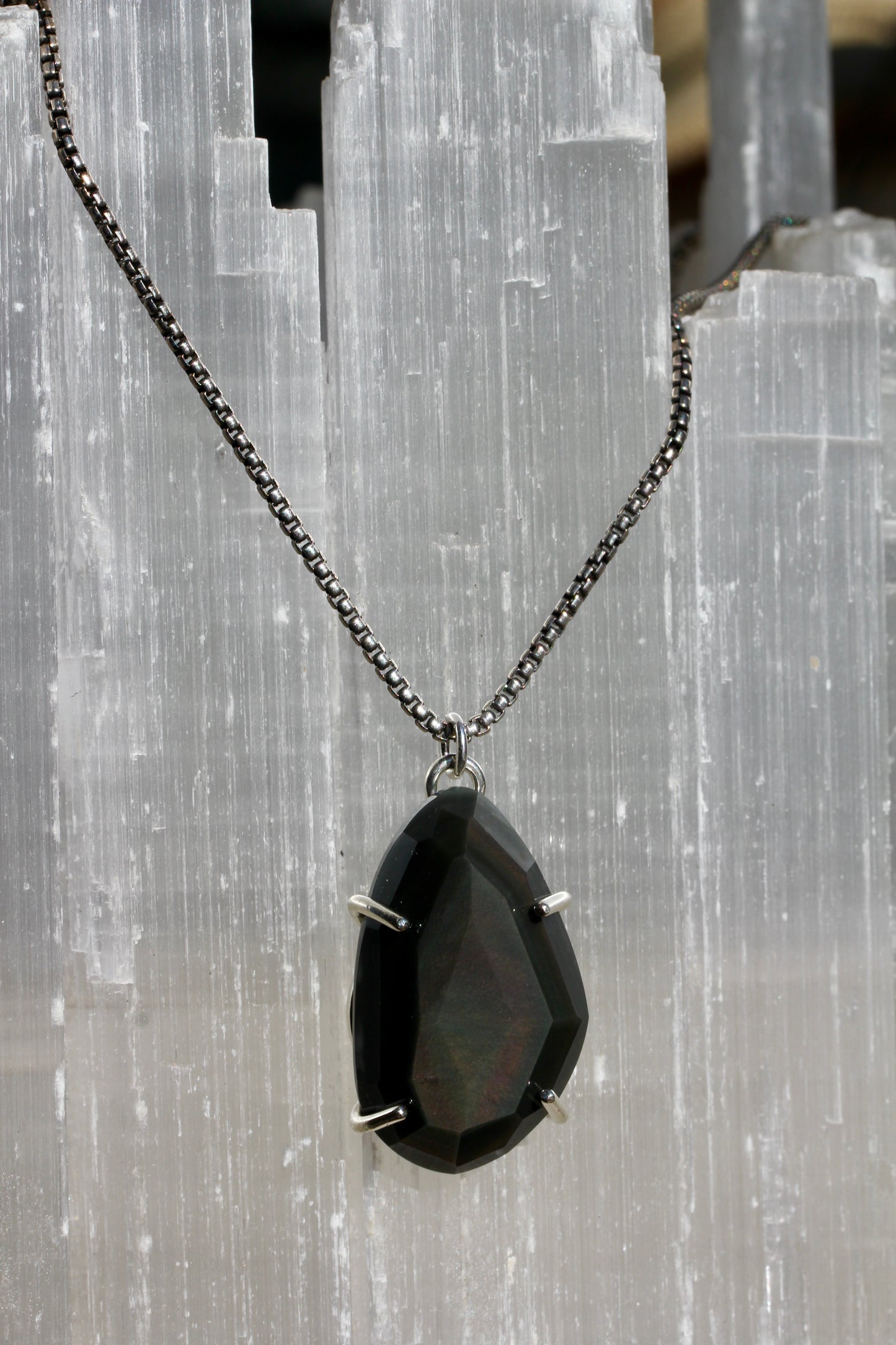 Rainbow Obsidian Necklace