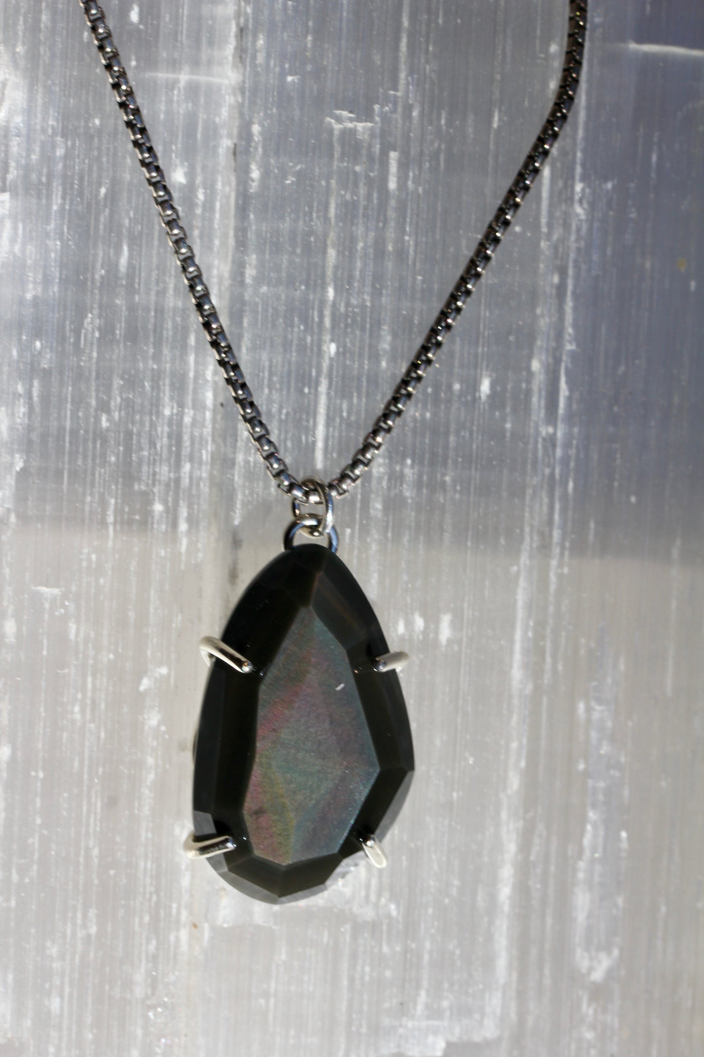 Rainbow Obsidian Necklace