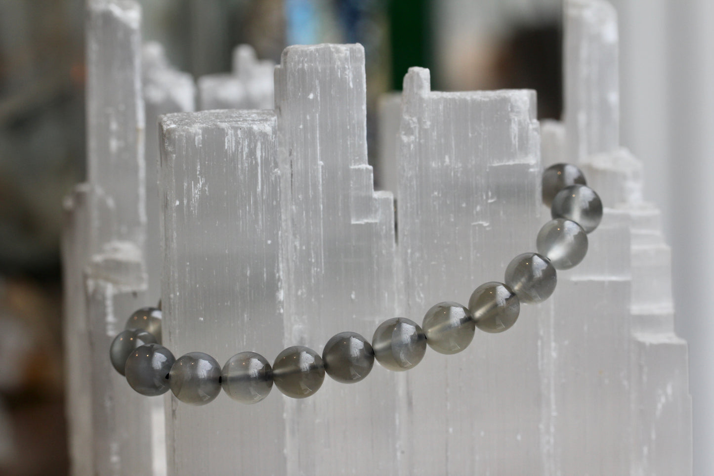 Grey Moonstone Stretch Bracelets