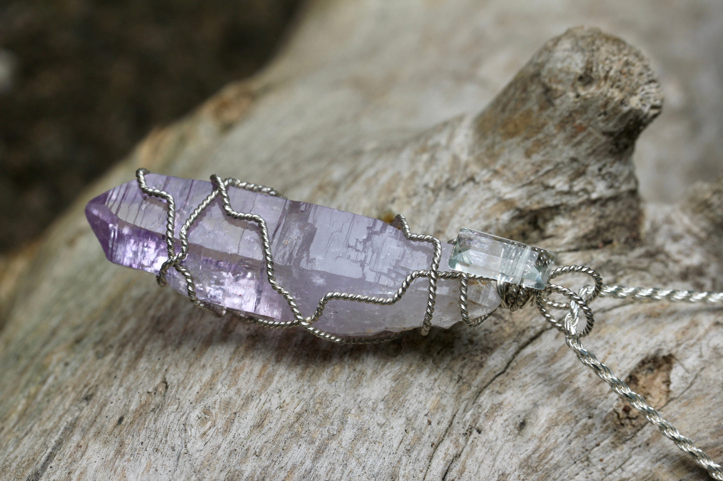 Vera Cruz Amethyst Prasiolite Crystal Pendant