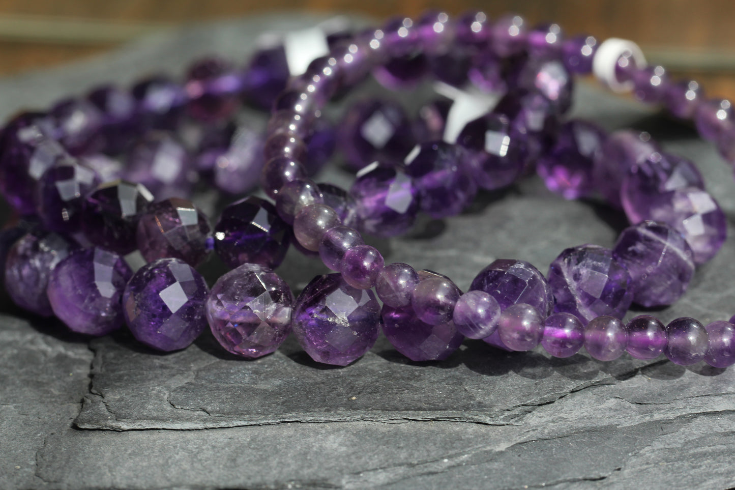 Amethyst Stretch Beaded Bracelets