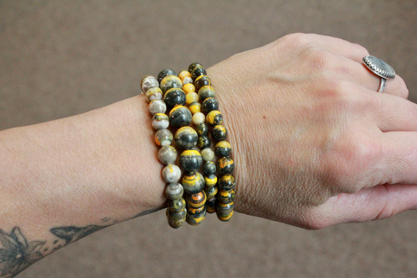 Bumble Bee Jasper Stretch Bracelets
