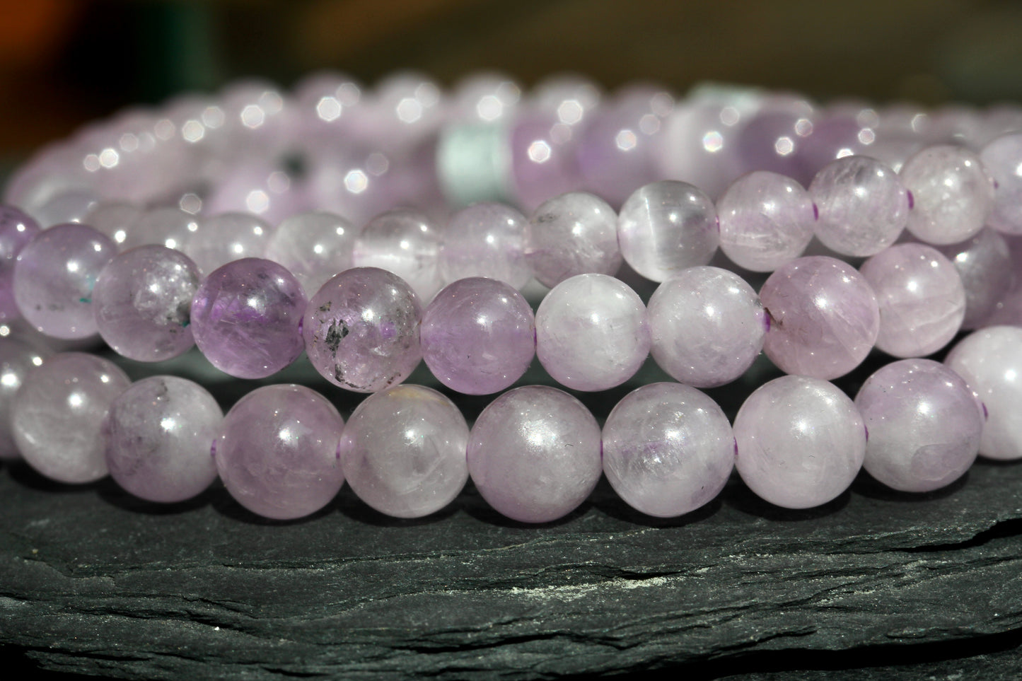 Kunzite Bead Stretch Bracelet