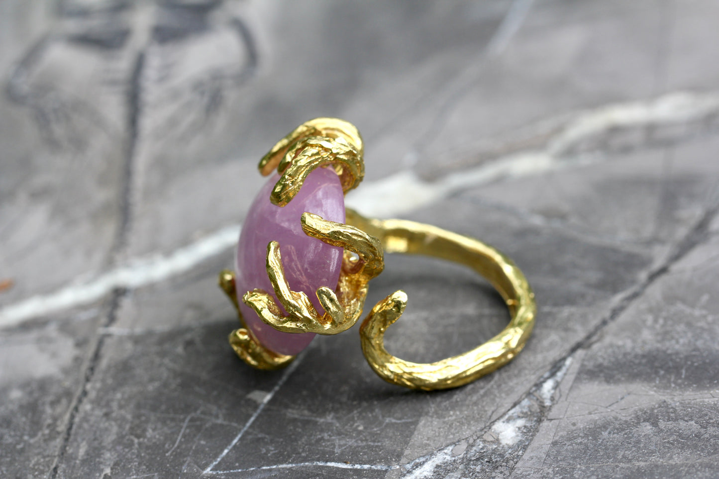 Kunzite Branch Ring