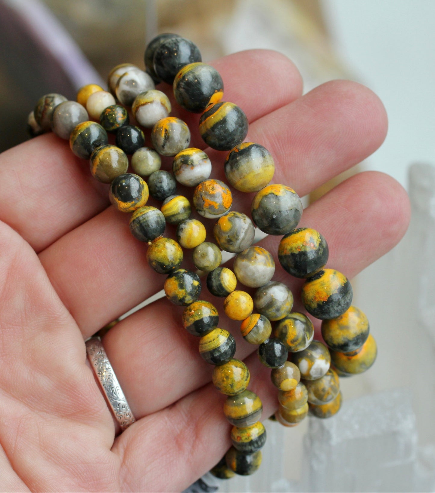 Bumble Bee Jasper Stretch Bracelets