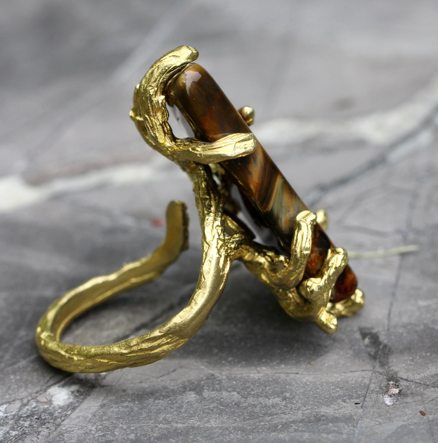 Pietersite Statement Branch Ring