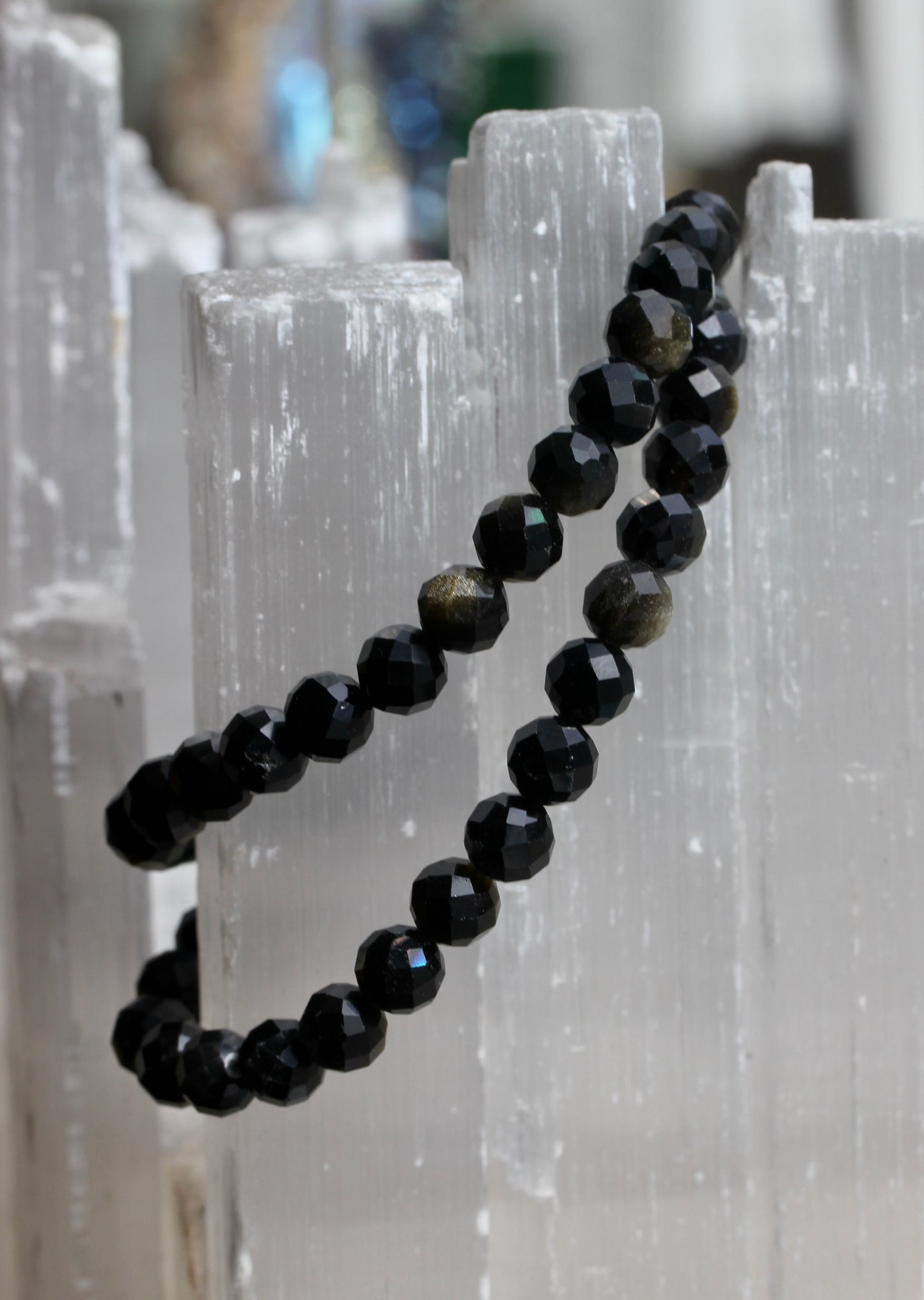 Sheen Obsidian Stretch Bracelet