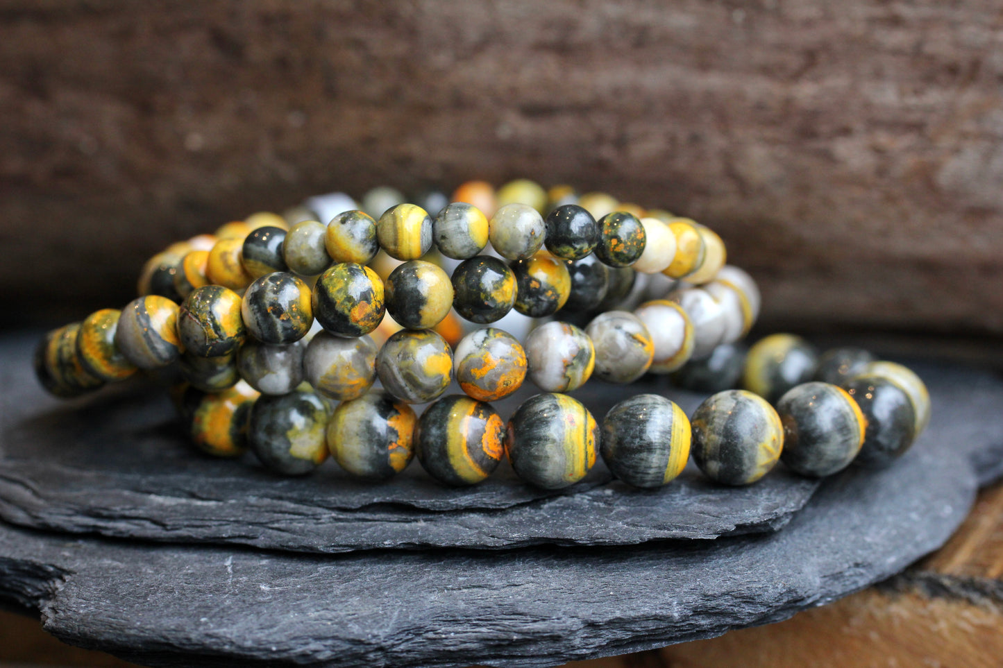 Bumble Bee Jasper Stretch Bracelets