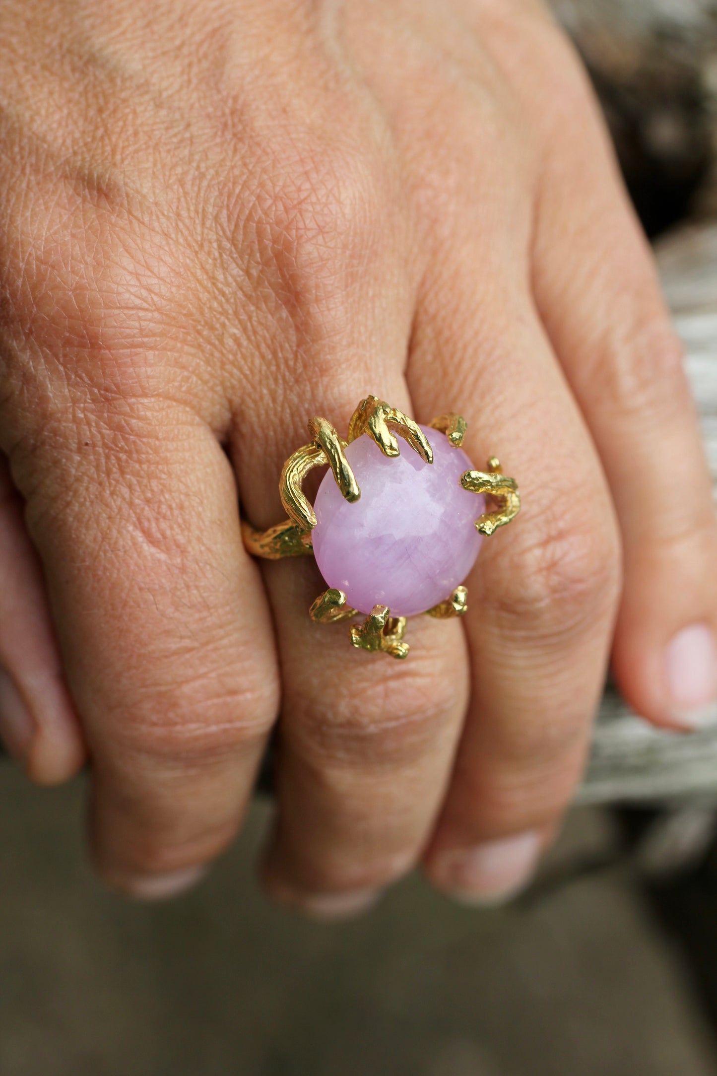 Kunzite Branch Ring