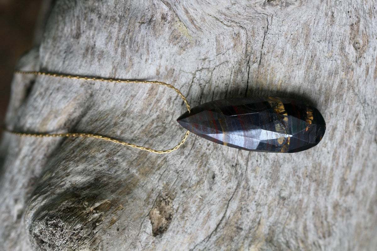 Iron Tigereye Gold Necklace