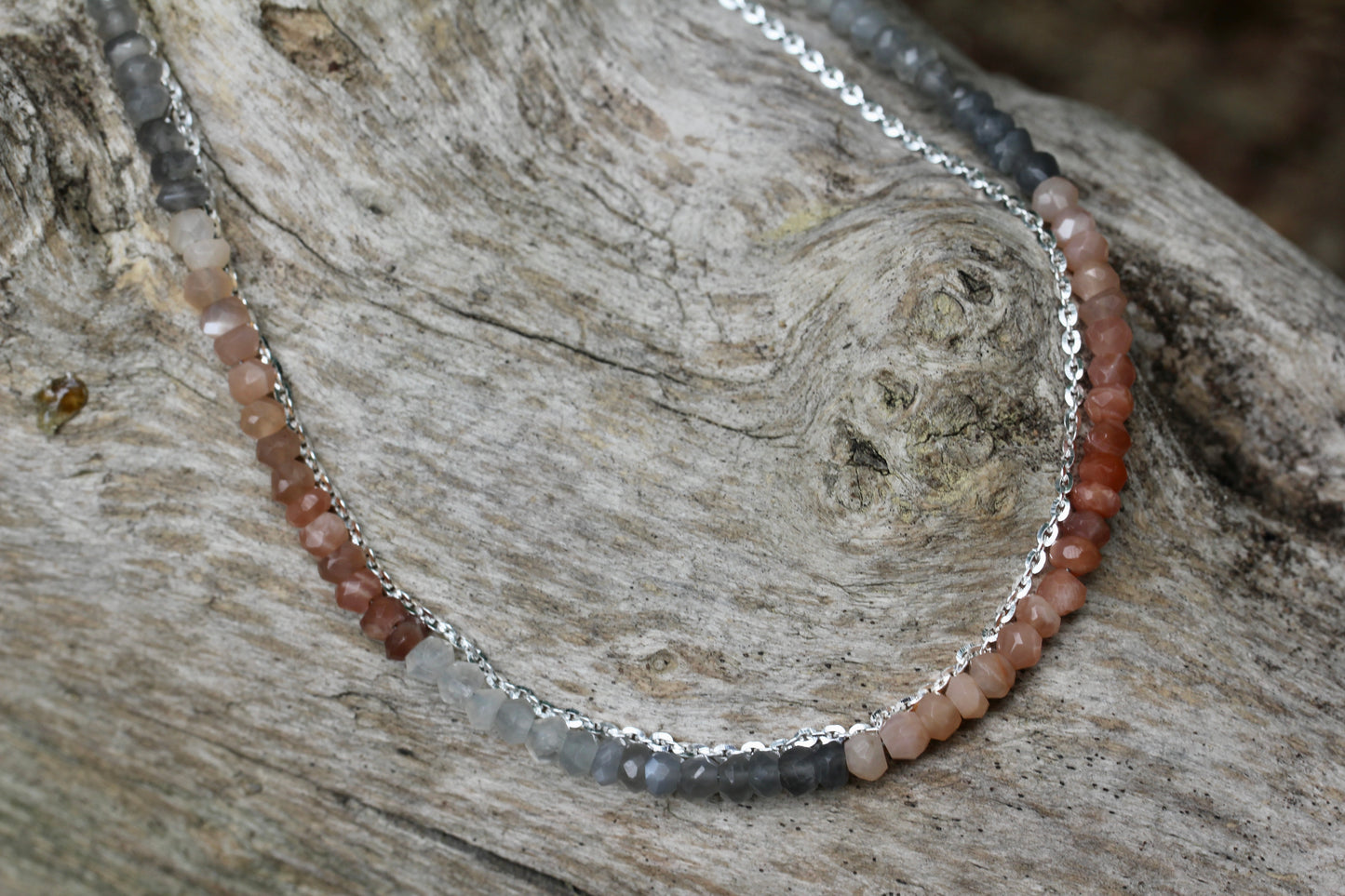 Moonstone Umbre Multi Strand Necklace