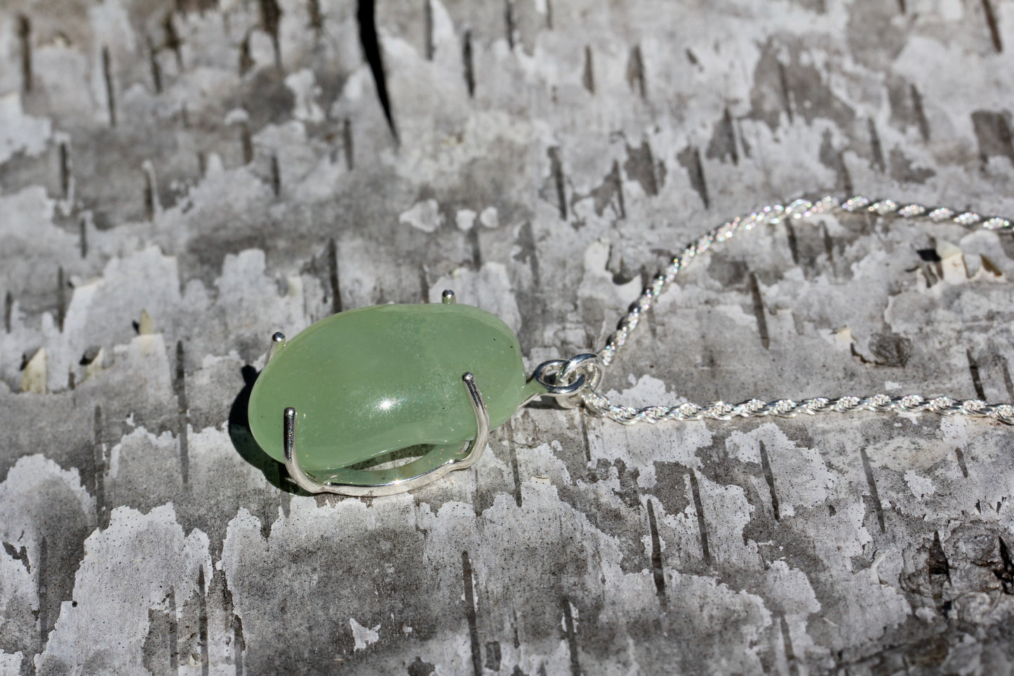 Prehnite Pebble  Necklace