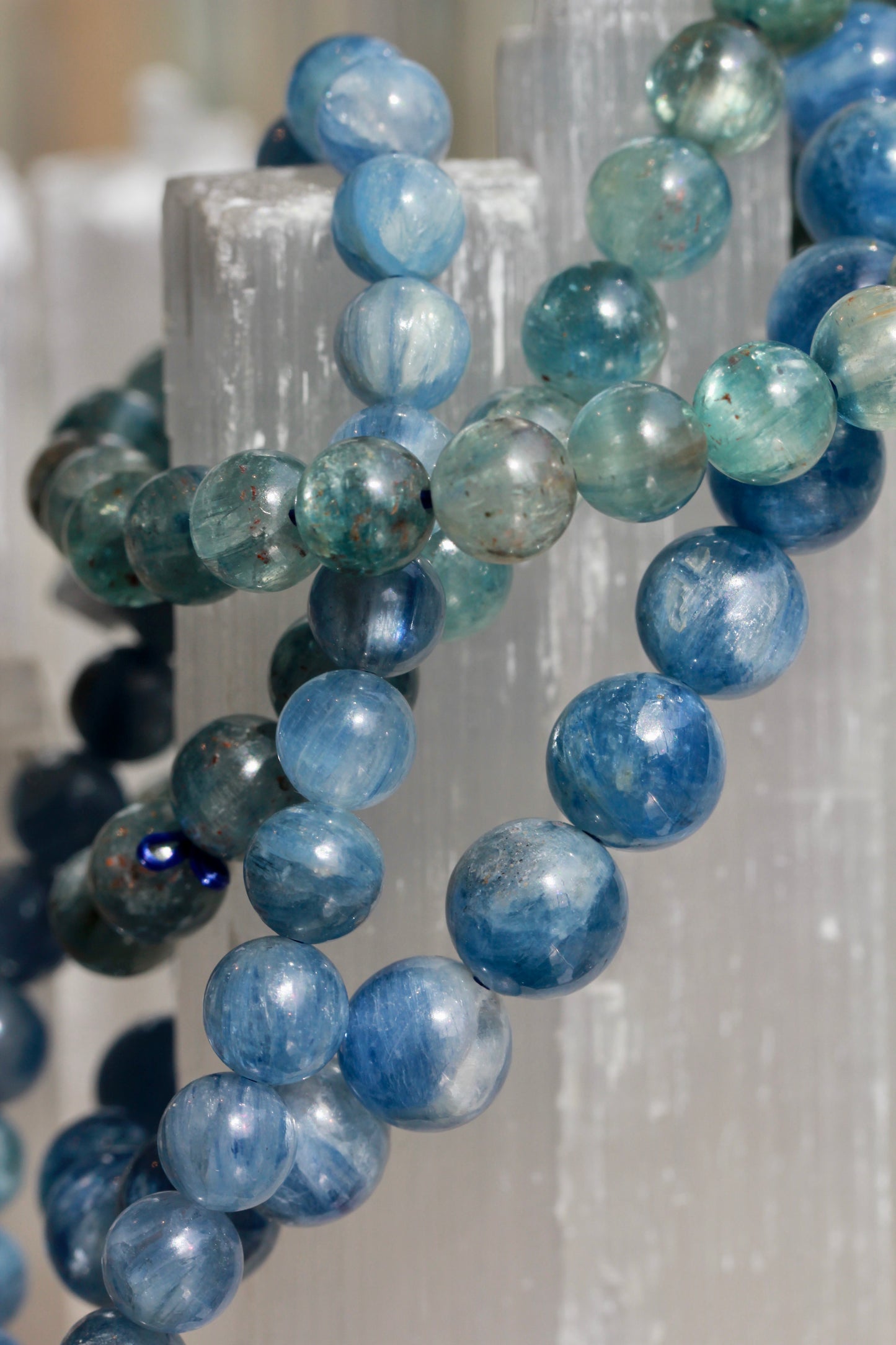 Kyanite Stretch Bead Bracelets