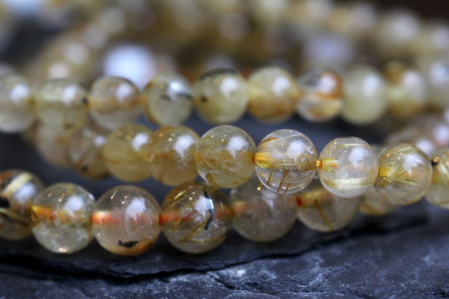 Rutilated Quartz Stretch Bracelets