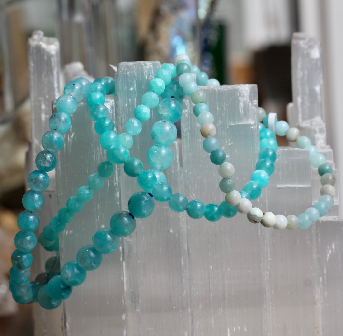 Amazonite Bead Stretch Bracelets