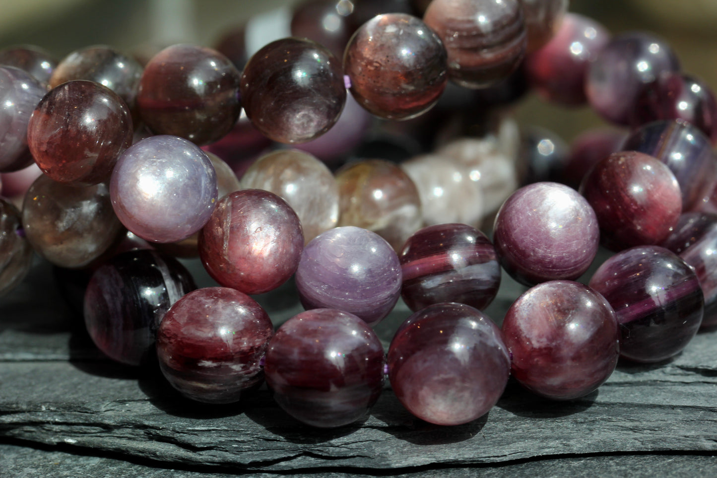 Lepidolite Beaded Stretch Bracelets
