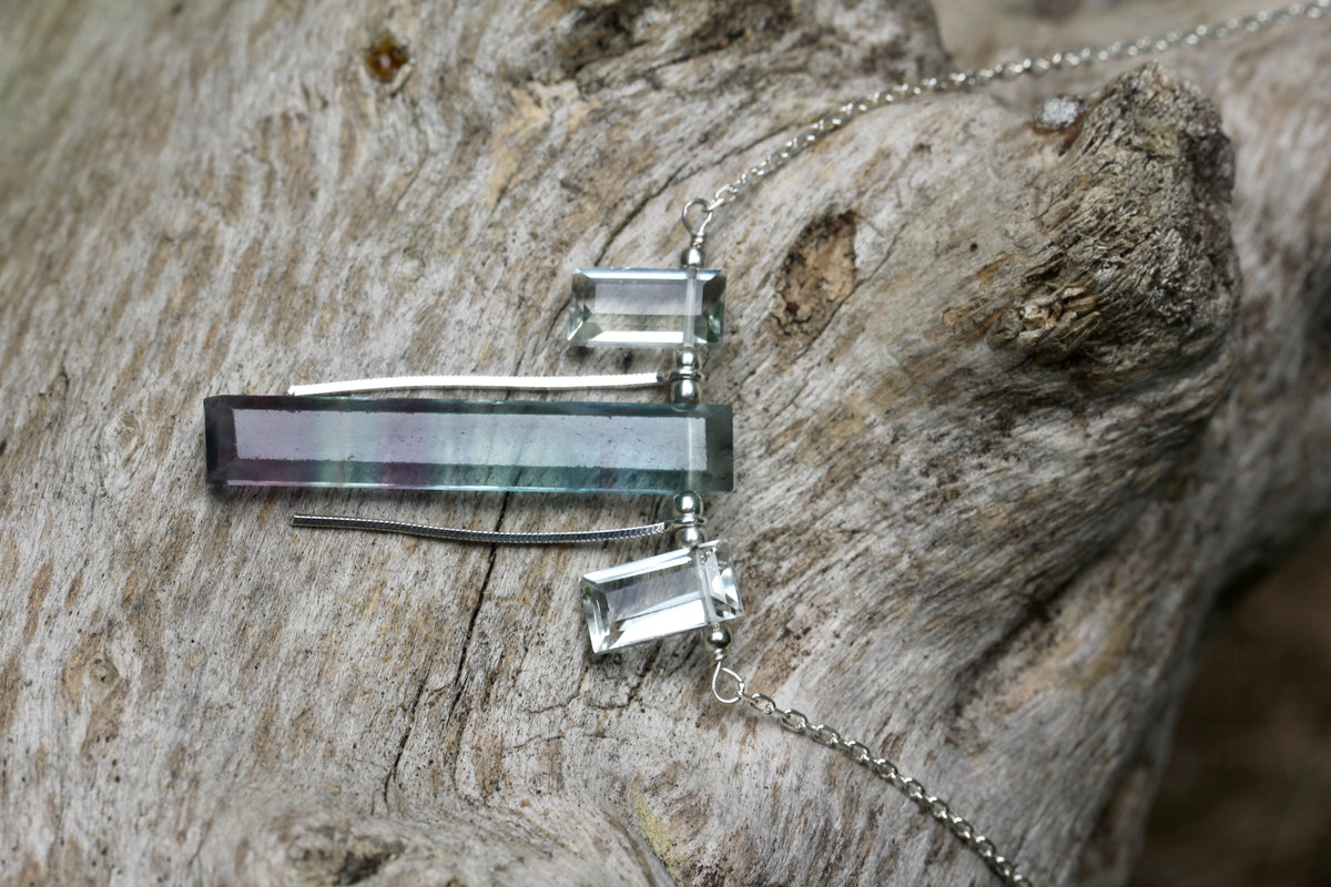 Fluorite Prasiolite Necklace