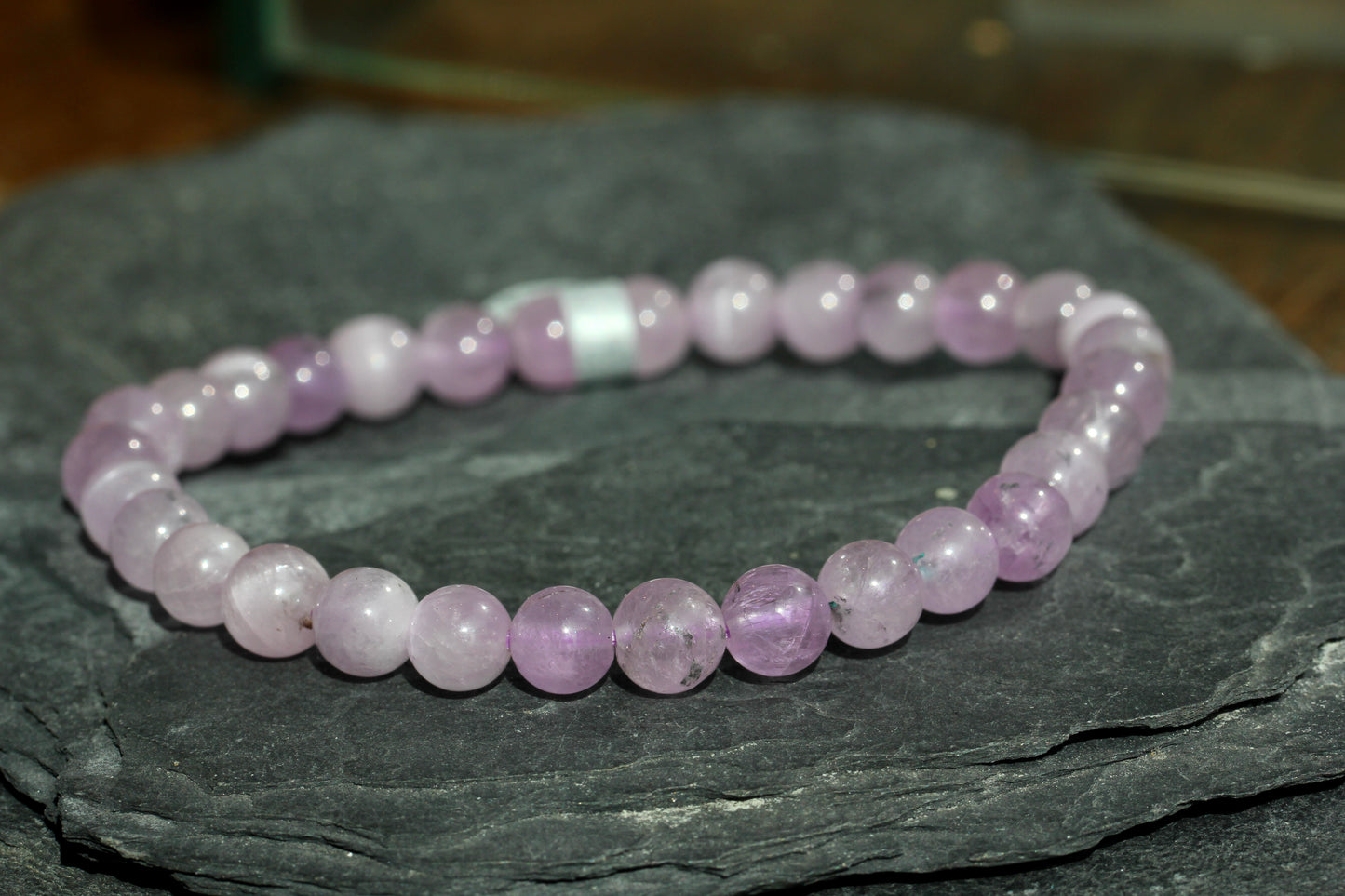 Kunzite Bead Stretch Bracelet