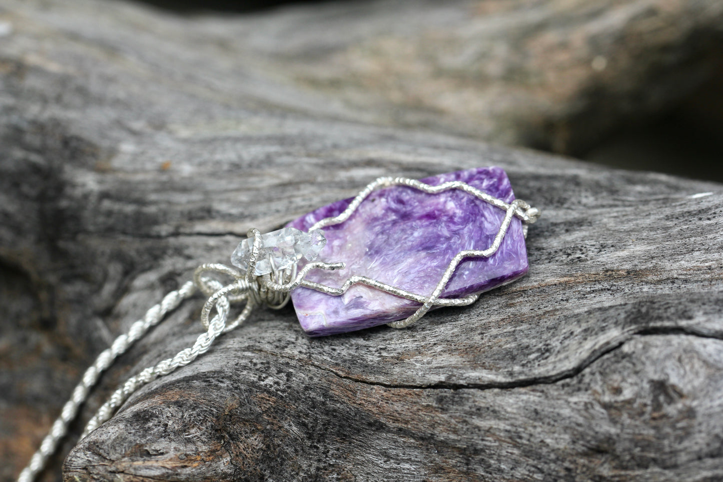 Charoite Quartz Pendant