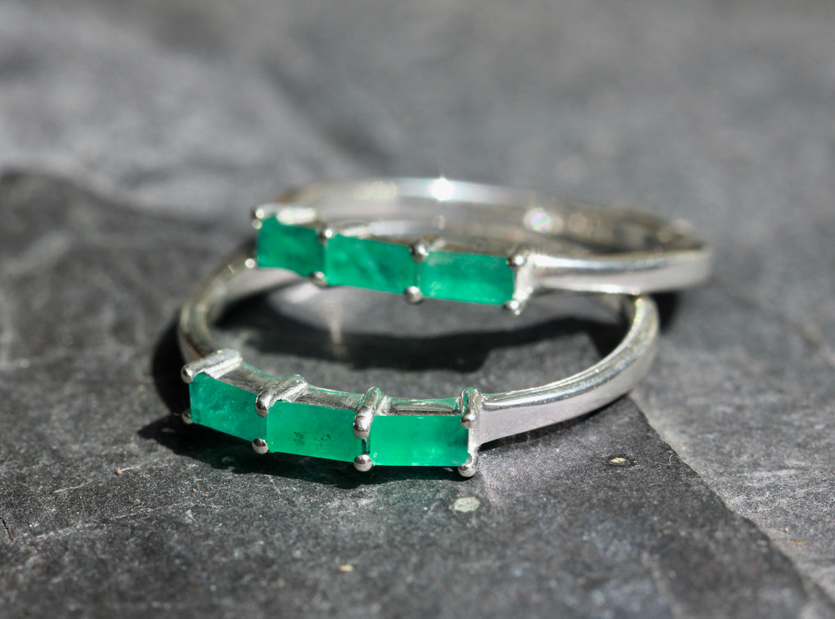 Emerald Baguette Ring