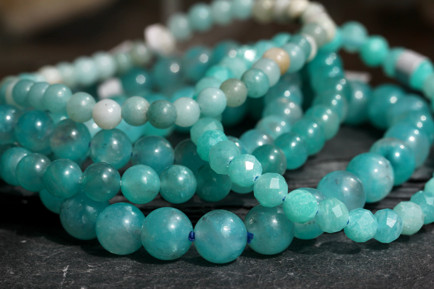 Amazonite Bead Stretch Bracelets