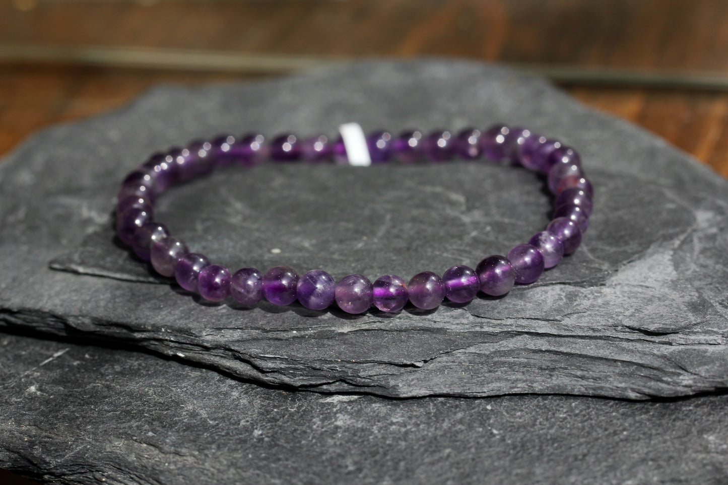 Amethyst Stretch Beaded Bracelets