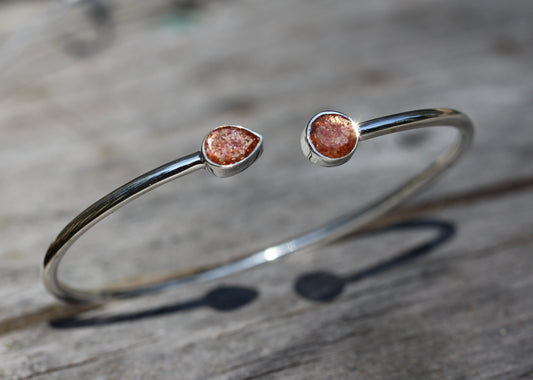 Sunstone Silver Flex Bracelet