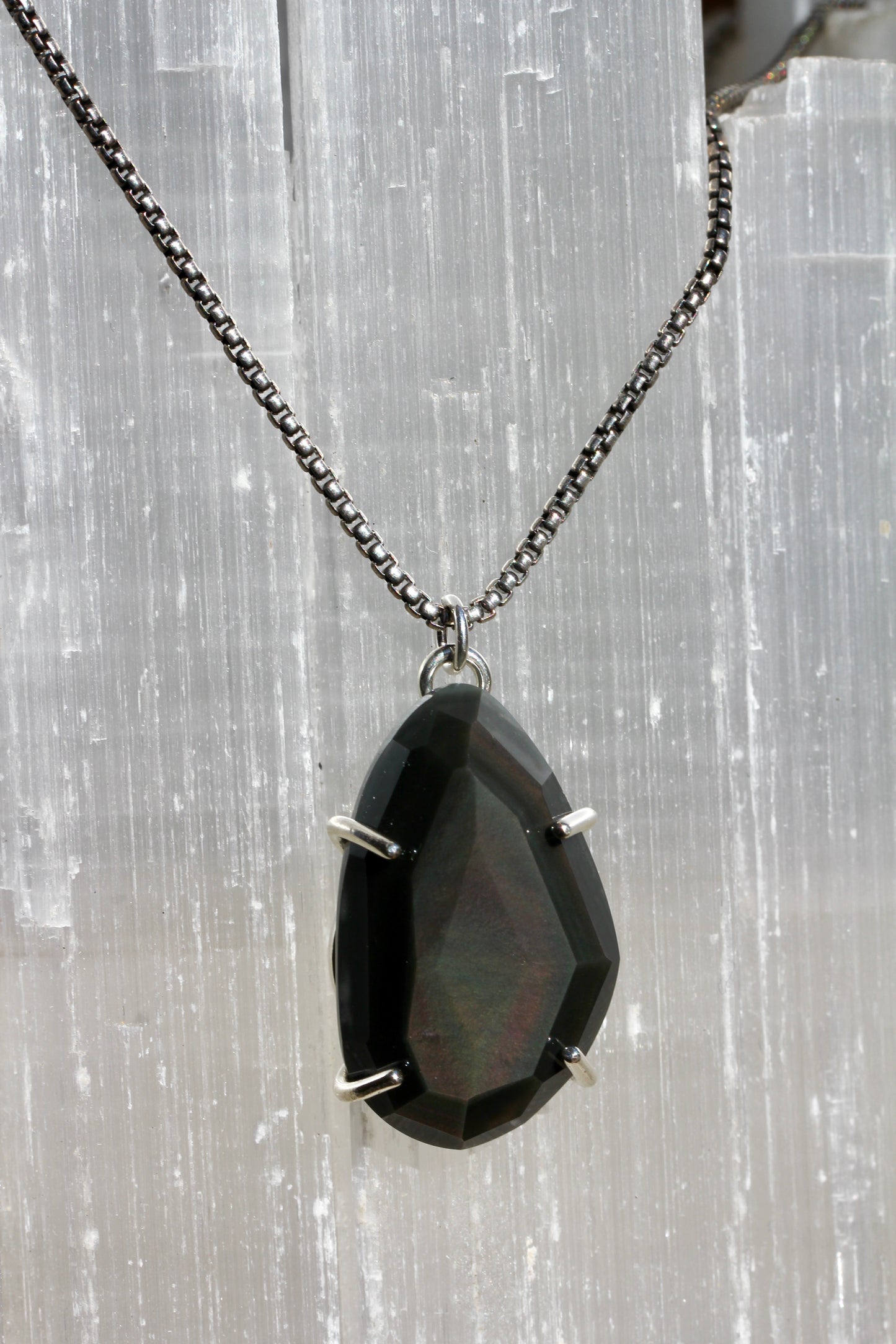 Rainbow Obsidian Necklace