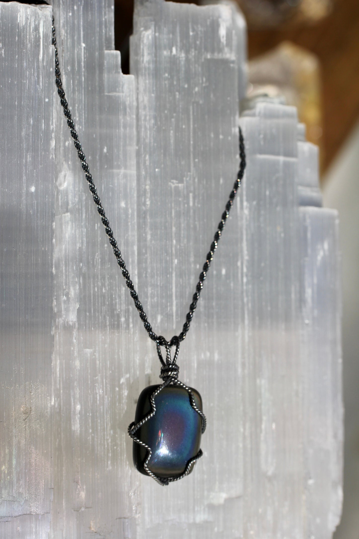 Rainbow Obsidian Necklaces