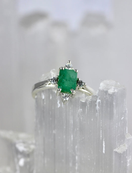 Emerald CZ Ring