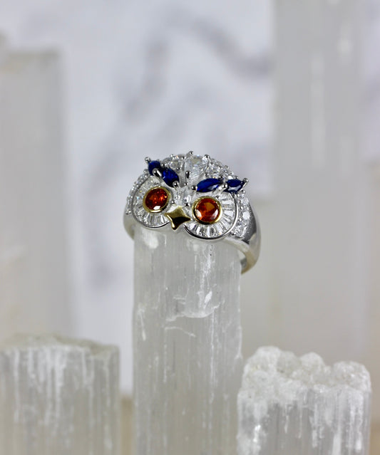 Silver Owl Ring