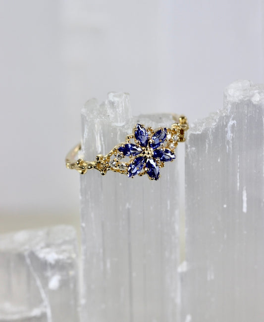 Cubic Zirconia Flower Rings