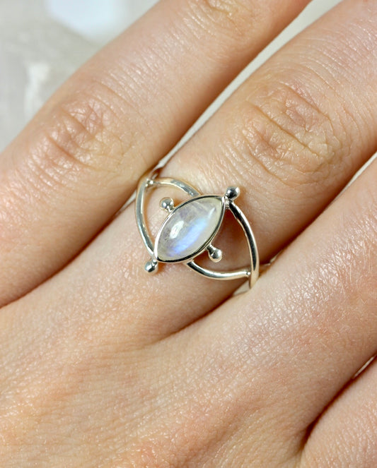 Whimsical Moonstone Ring