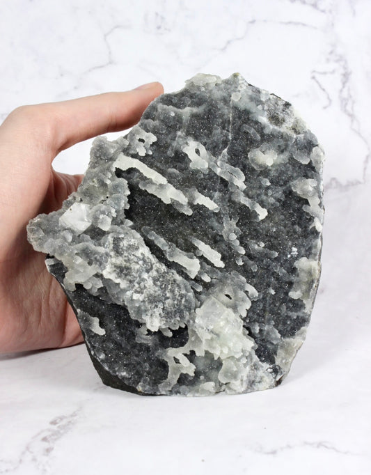Black Chalcedony Apophyllite Druzy