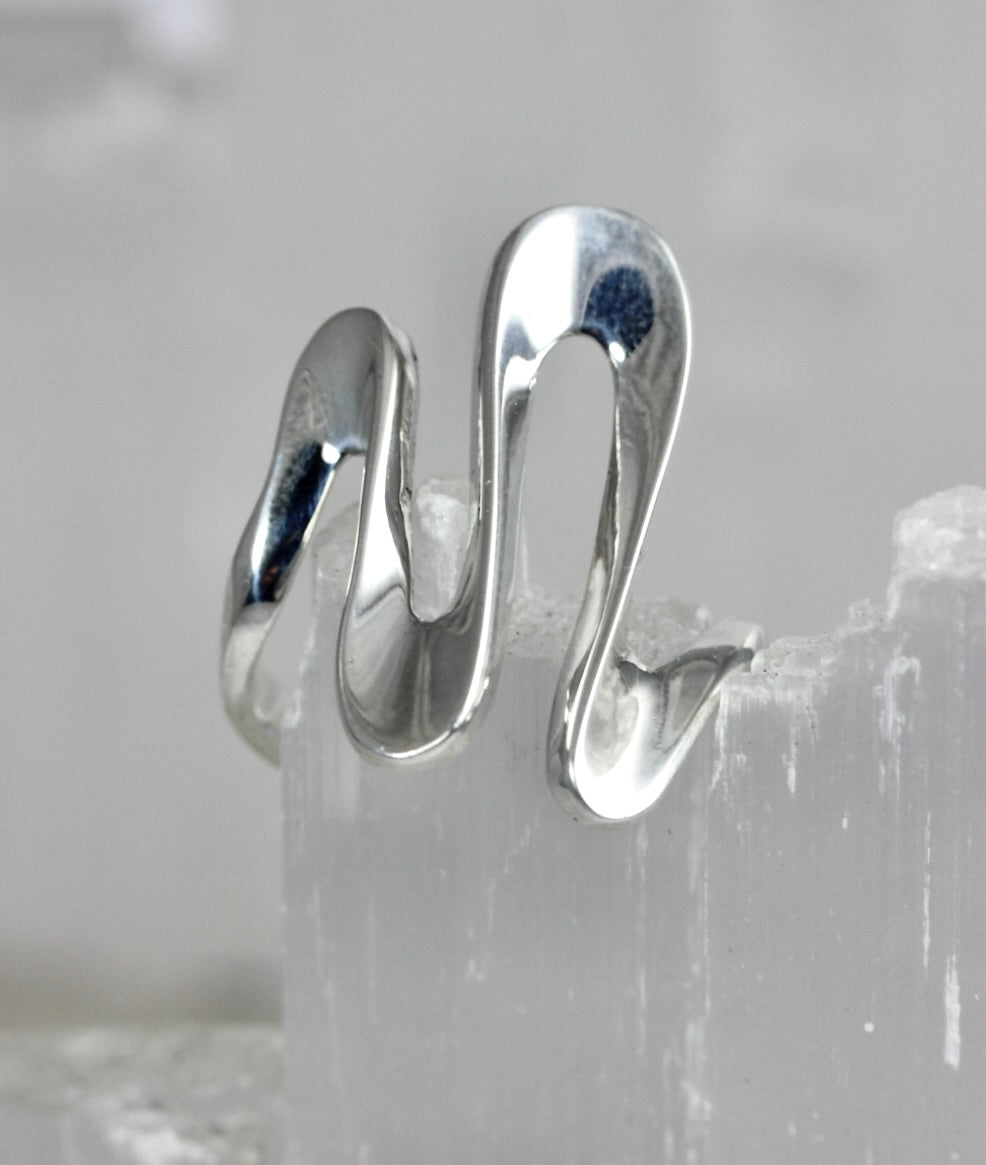 Silver Abstract Ring