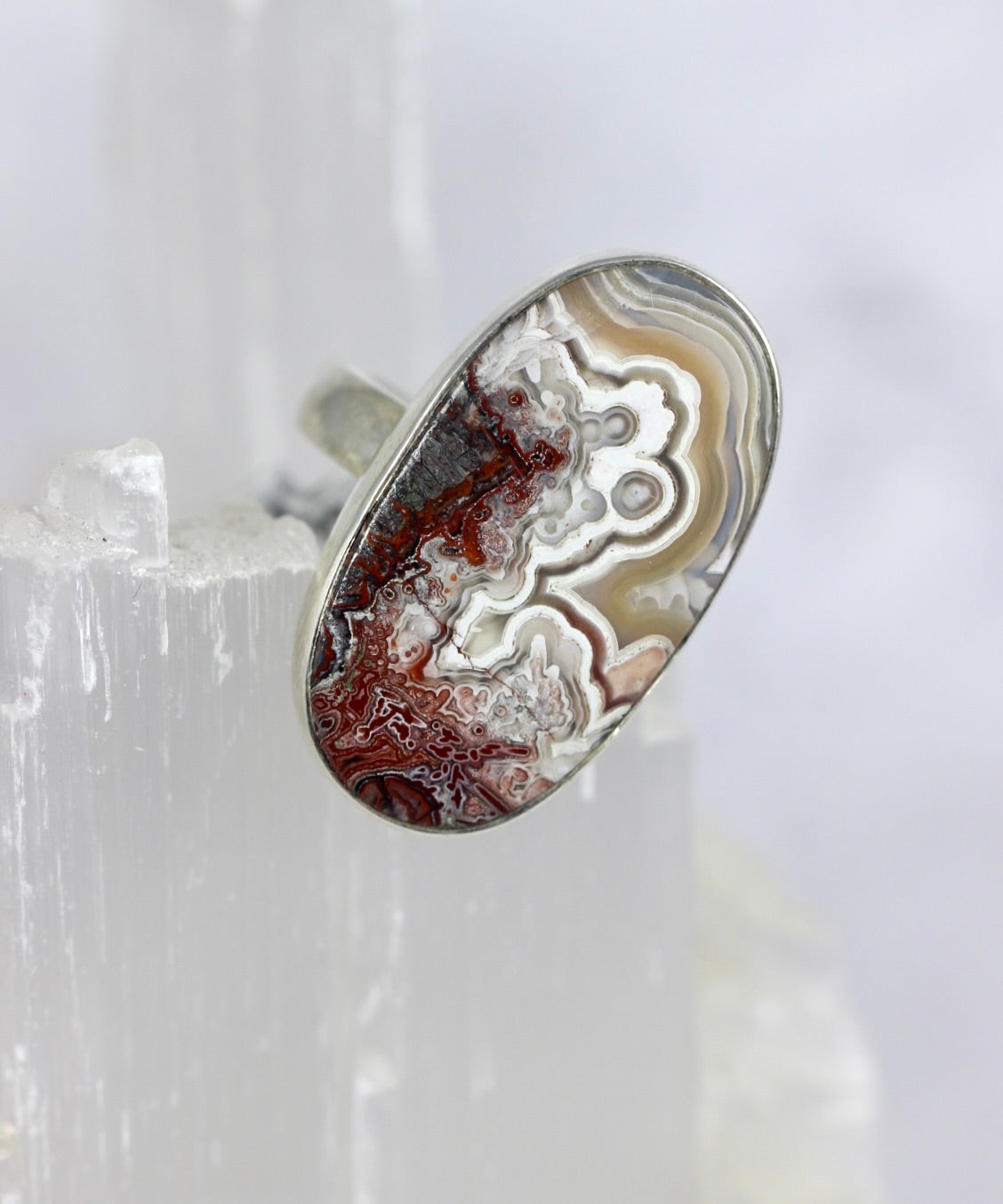 Crazy Lace Agate Ring