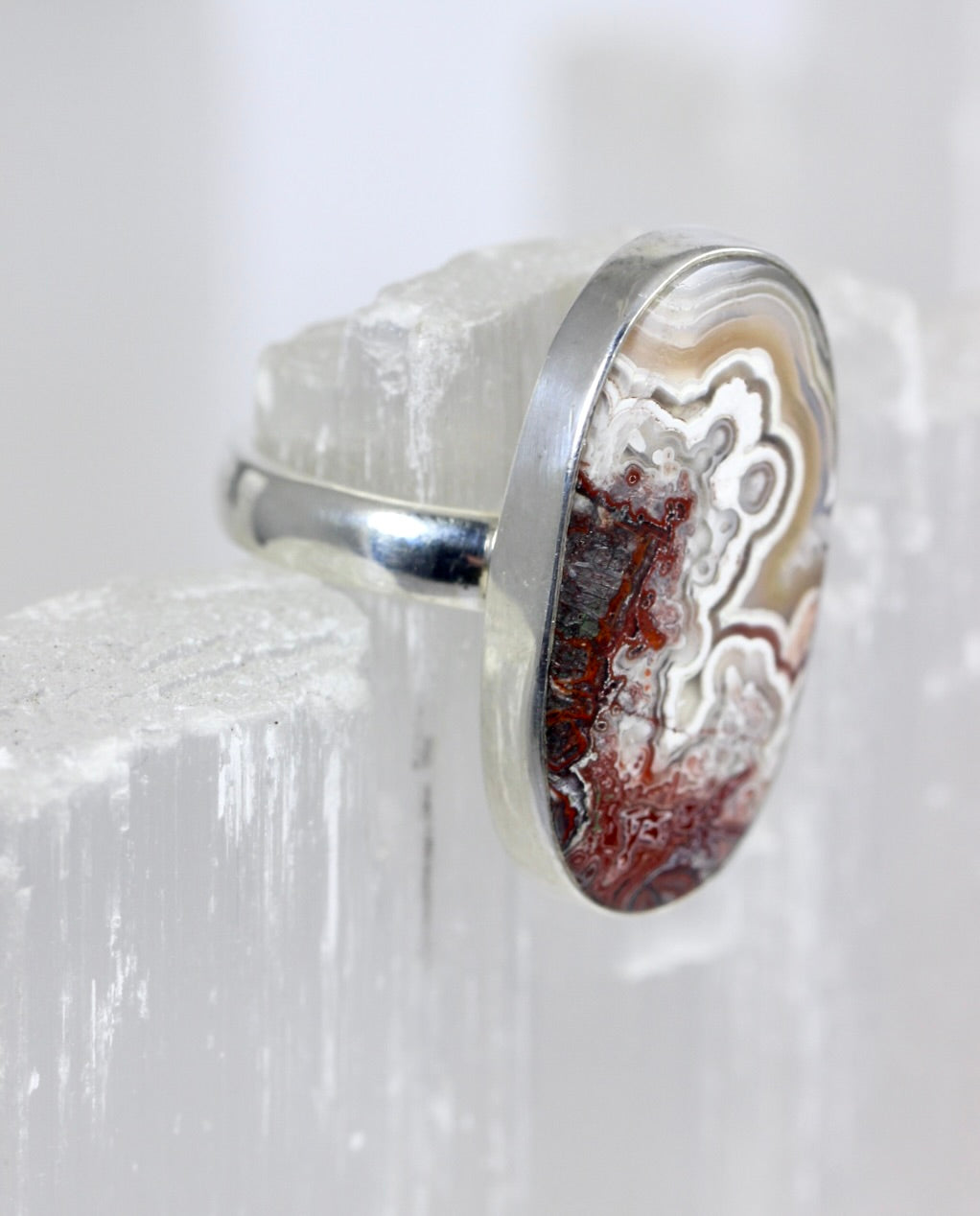 Crazy Lace Agate Ring