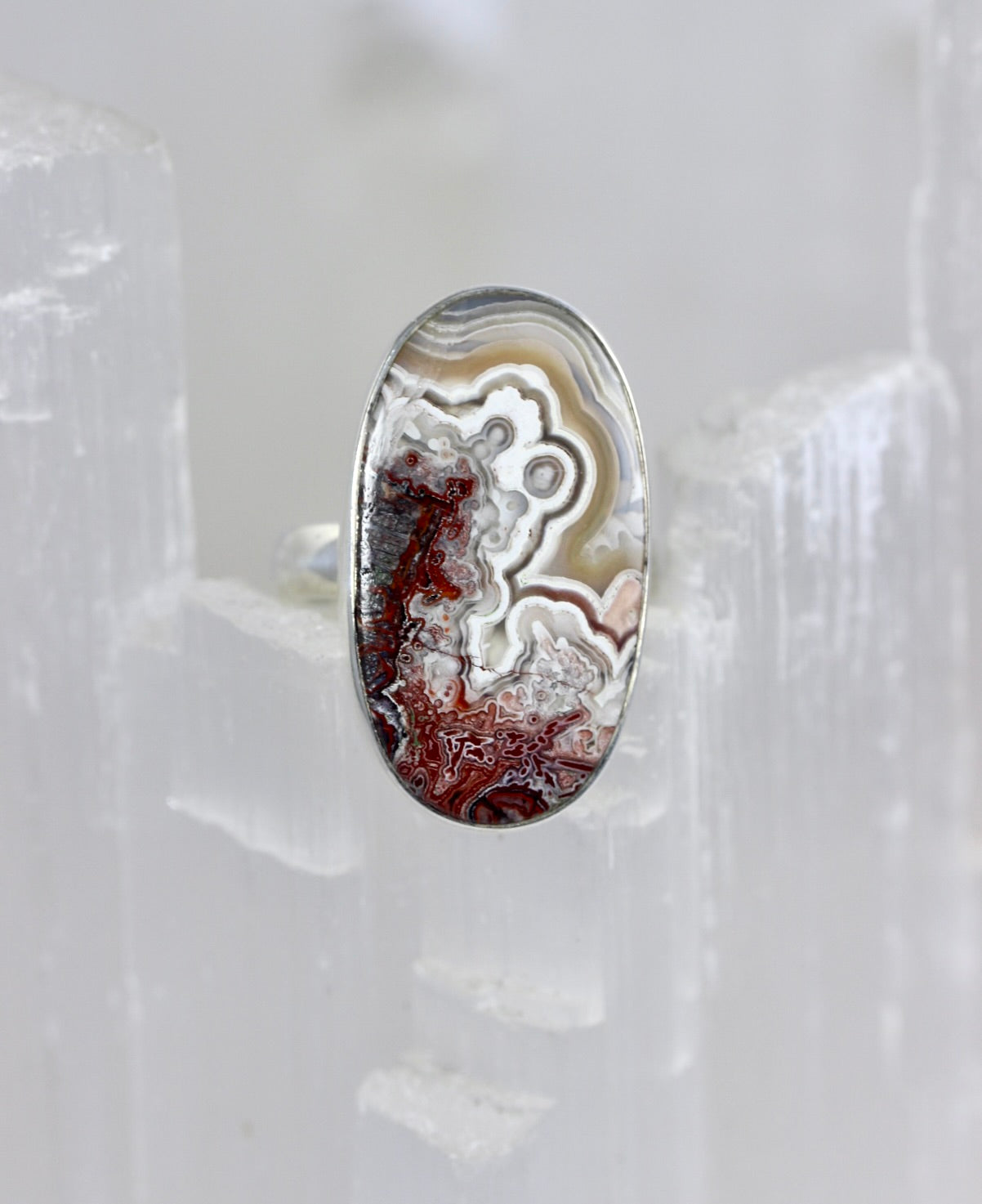 Crazy Lace Agate Ring