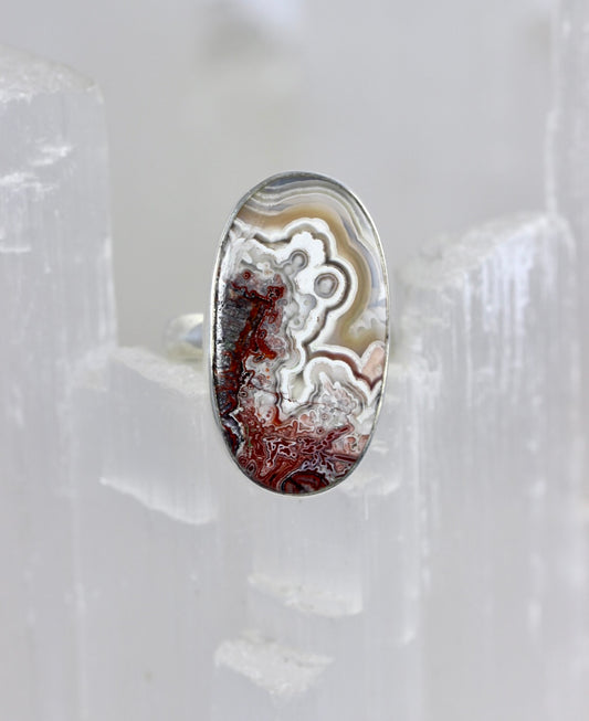 Crazy Lace Agate Ring