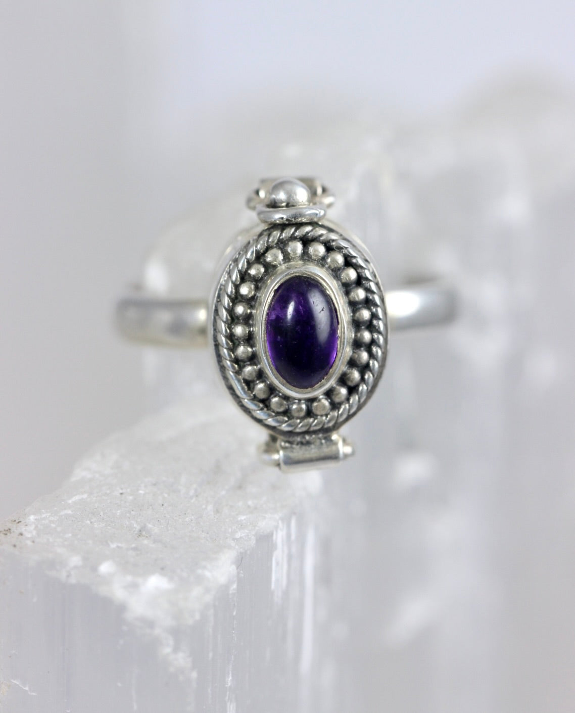 Gemstone Poison Rings