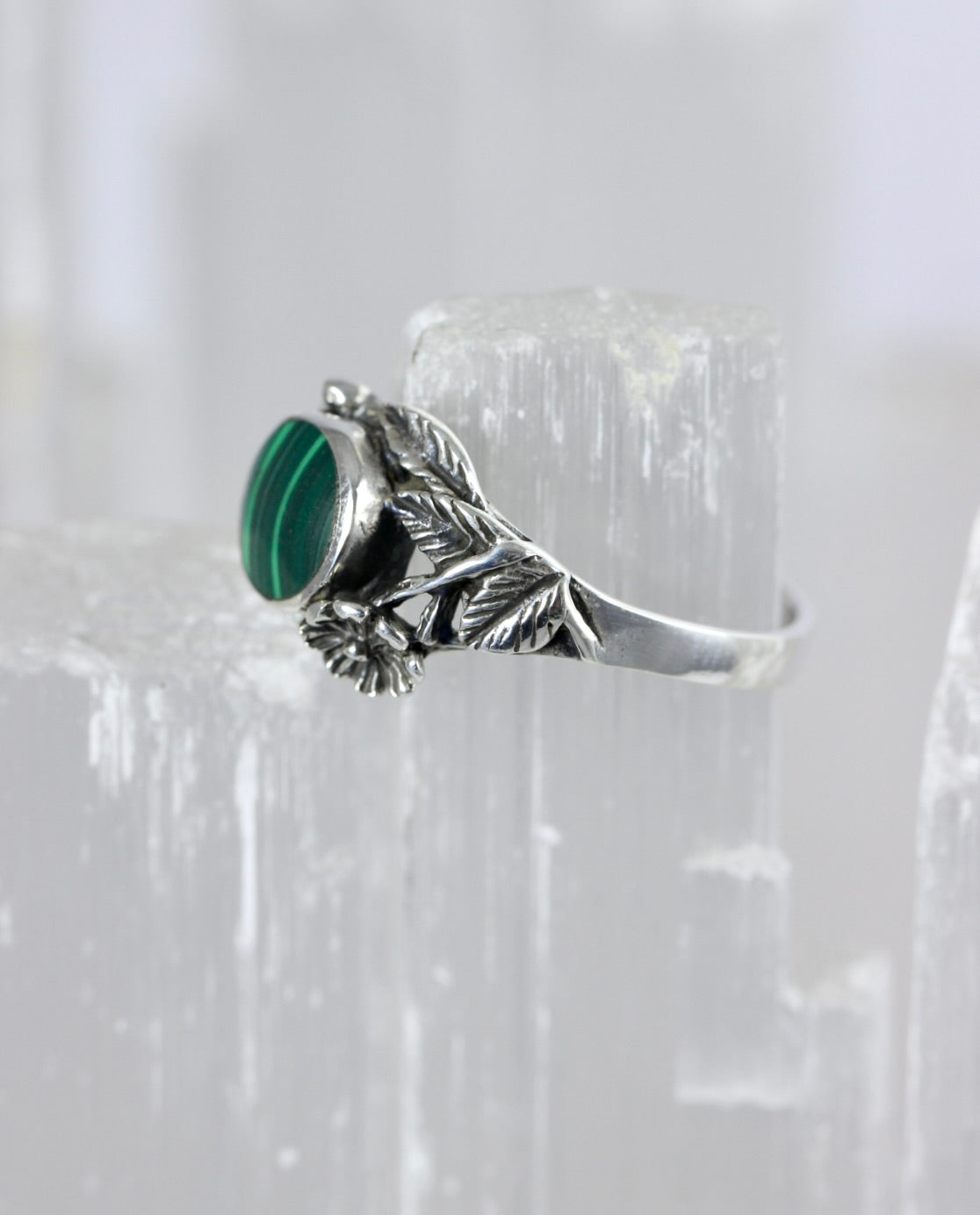 Malachite Laurel Ring