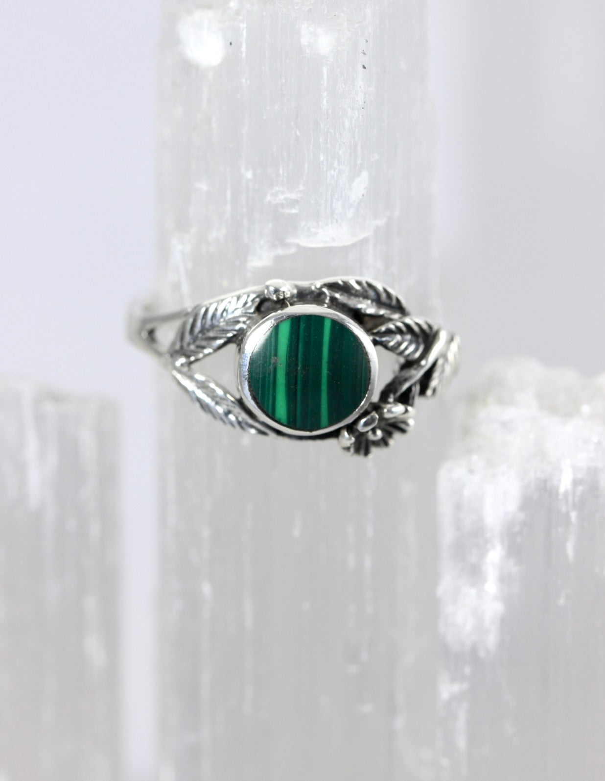 Malachite Laurel Ring